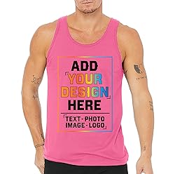 Men Custom Tank Top Add Your Text Personalized Men