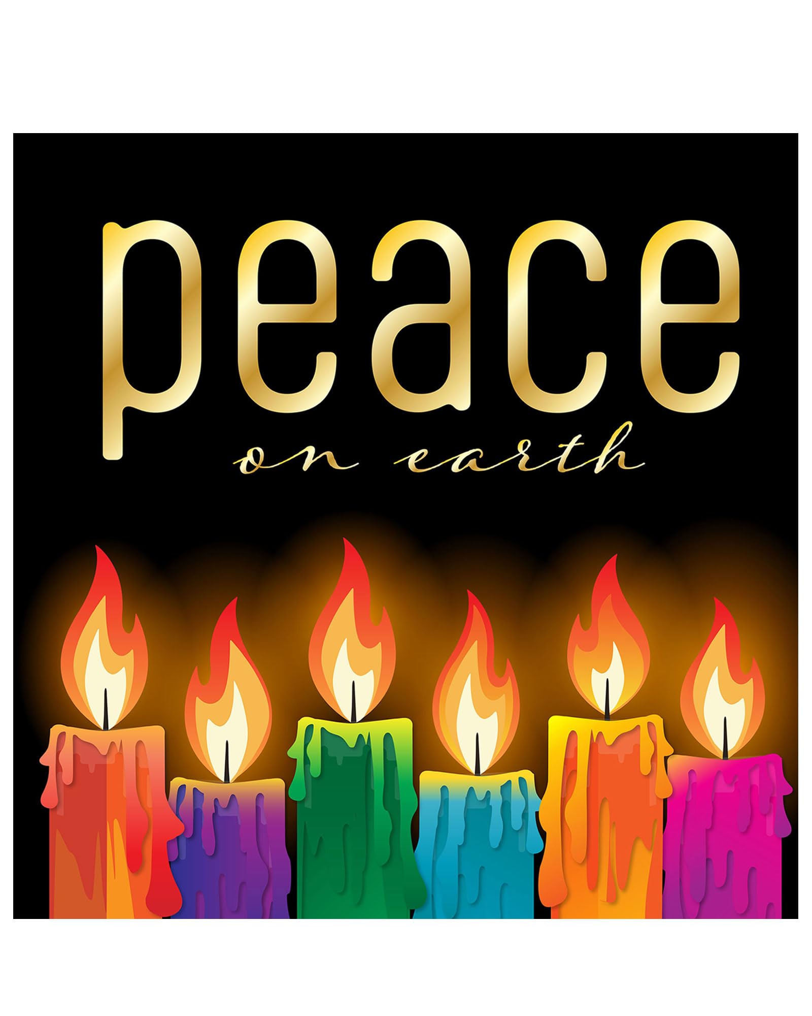 Christian Christmas cards, pack of 10 - Peace on Earth, with Bible verse Luke 2:14 inside these religious Christmas cards, by Just Cards Direct