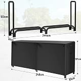 Amagabeli 8ft Firewood Holder with Cover Large Capacity Log Rack view 12