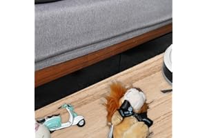 ECOHomes Under Couch Toy Blocker (8 Pcs, Black, 16” Length x 5.1” Tall) - Couch Guards for Under Couch Prevent Toys from Going Under Furniture | Under Sofa Blocker and Under Bed Blocker for Cats