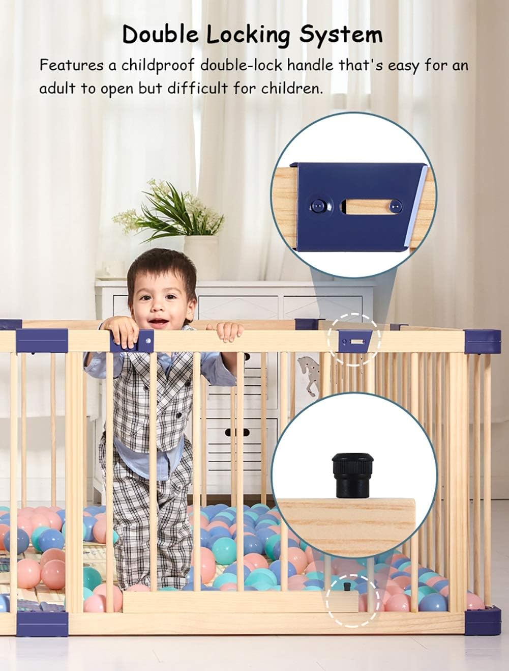 Parc Bebe Grand Parc En Bois De Securite Denfants Avec La Porte Barriere De Secteur Dactivite De Bebe Denfants En Bas Age Pour La Maison Exterieure Dinterieur Size 1 Time Taille 61cm