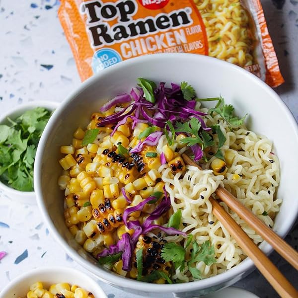 NISSIN TOP RAMEN NOODLE SOUP, CHICKEN, 3 OUNCE (PACK OF 24)