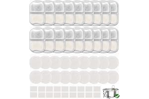OUPUSES 18 Sets Pet Water Fountain Filter Replacement Compatible with Oneisall 7L/230oz Stainless Steel Dog Dispenser - Filtered Dog Water Bowl - Replacement Filters and Sponge