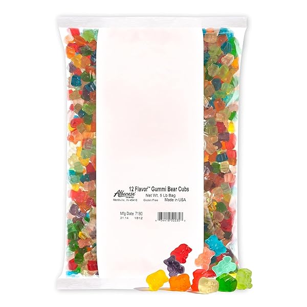 ALBANESE WORLD’S BEST 12 FLAVOR GUMMI BEAR CUBS, 5LBS OF CANDY