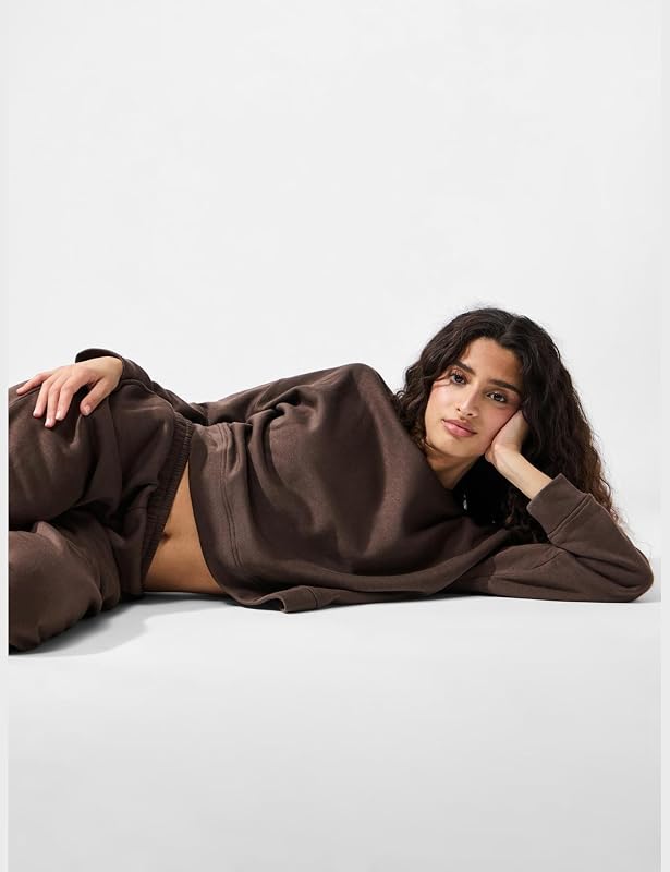 Pcchilli LS Sweat Noos BC, Hot Fudge, M
