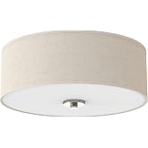 Progress Lighting P3713-09 Inspire Two-Light Flush Mount, Brushed Nickel