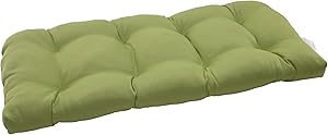 Pillow Perfect Outdoor/Indoor Forsyth Kiwi Tufted Loveseat Cushion, 44
