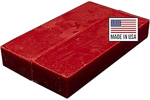 BW BLENDED WAXES, INC. Blended Waxes, Inc. Cheese Wax Block - Fully Refined Premium Wax For Cheese Making - Food Grade Wax, Can Be Used For A Variety Of Different Cheese Types (Red, 2-Blocks)