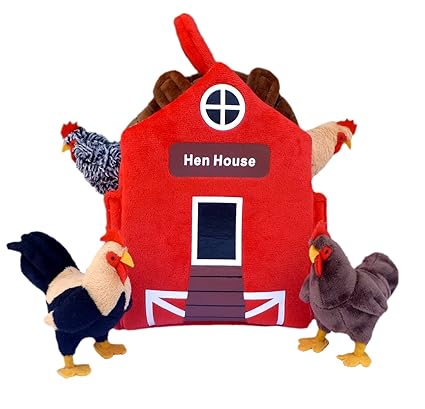 Adore 12 Hen House Chicken Coop Plush Stuffed Animal Playset