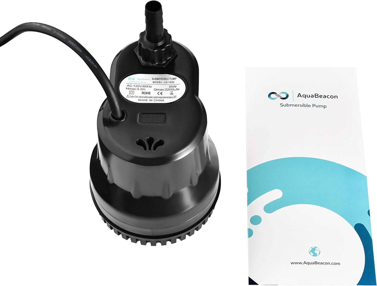 Aquabeacon Pool Cover Pump 600GPH - 16 Foot Heavy-Duty Kink Proof Hose, Weather Resistant and Rust Proof - Above Ground and In Ground Pool Cover Water Pump : Garden & Outdoor