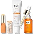 RoC Multi Correxion Revive + Glow Vitamin C Skin Care Routine: Eye Balm + Serum + SPF 30 Moisturizer, Skincare Set for Women and Men