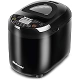 Elite Gourmet EBM8103B Programmable Bread Maker Machine 3 Loaf Sizes, 19 Menu Functions Gluten Free White Wheat Rye French an