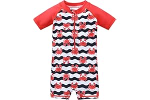 kavkas Baby Boy Swimsuit One Piece Bathing Suit Toddler Rashguard Swimwear Sun Protection 12M-8T