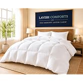 Down Alternative Comforter King Size - Fluffy Duvet Insert - Premium Plush All Season - Luxury Breathable Hotel Cooling Comforter - King, White, 104x86 inches - Comes Compressed Packaging