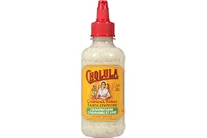 Cholula Cremosa Sauce, Cilantro Lime, Mild, Made with Fresh Cilantro and Jalapeno Peppers, Creamy and Zesty, Authentic Mexica