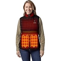 ORORO Verwarmd gewatteerd vest voor dames, met accu, licht, verwarmd