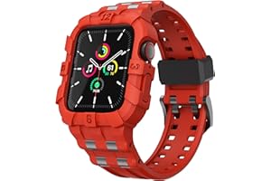 T-ENGINE Compatible with Apple Watch Series 9 8/7 45mm SE 6/5/4/3 44mm 42mm, Rugged Case with Band for Men Women (45mm/44mm/42mm,41mm/40mm/38mm)