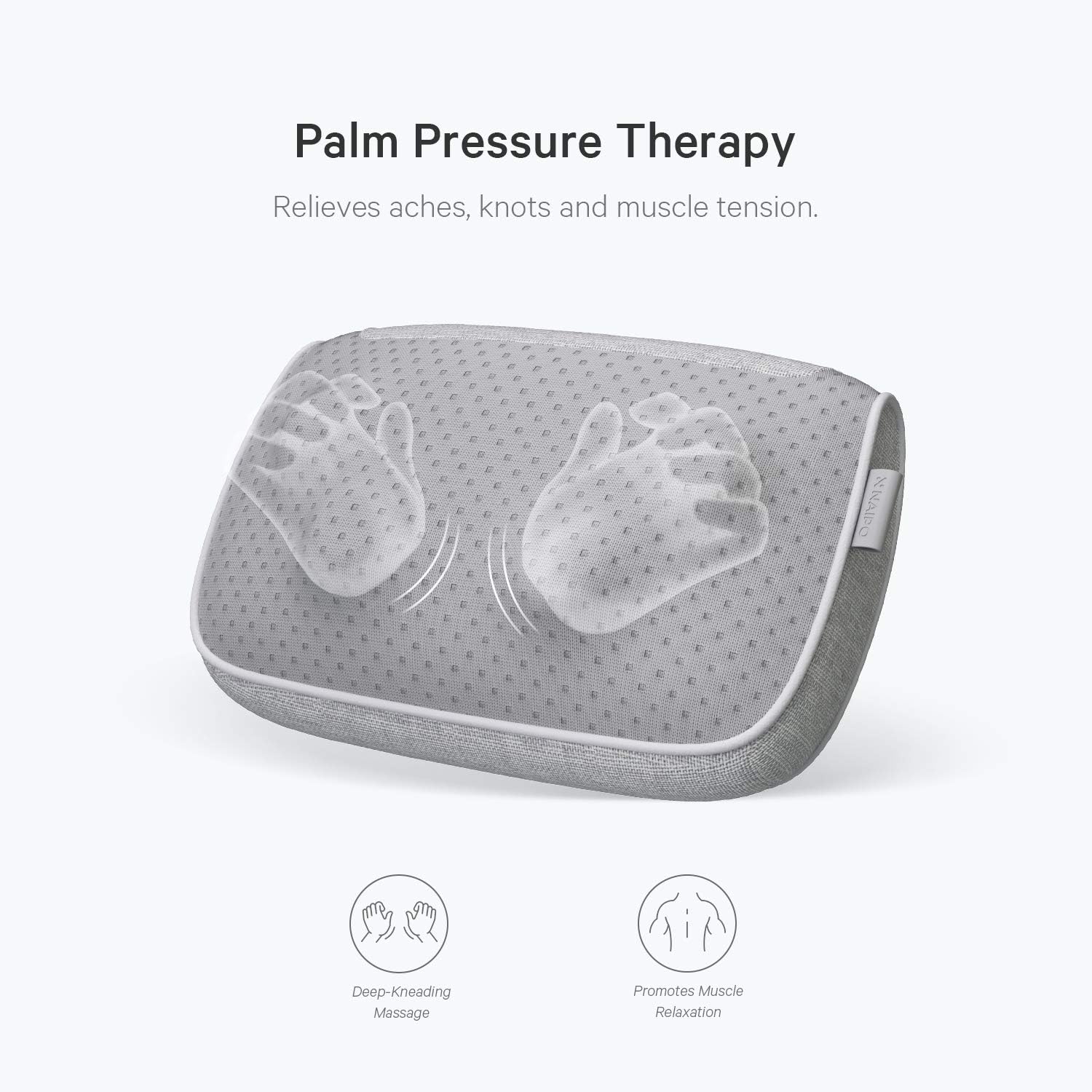 Shiatsu Neck and Back Massager Pillow - Kneading Massage with Heat, Deep Tissue Chair Massagers for Lower Back, Shoulders, Calf, Body, NAIPO oPillow Electric Massager with Cushion, Gifts for Men Women: Health & Personal Care