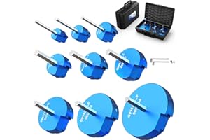 ECARKE 9PCS PVC Pipe Reamer Kit,Conduit Reamer Tool (1/2" to 4"),Deburring Reamer Tool Set,PVC Fitting Saver, PVC Socket Saver for Schedule 40 PVC & ABS Pipes Fits Standard 1/2" Drills