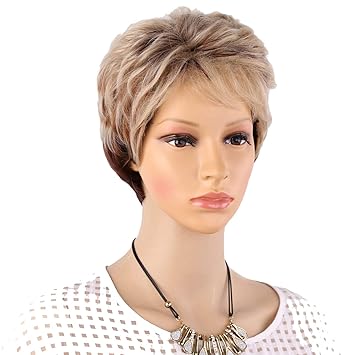 Amazon Com Fluffy Short Wigs For White Women Blonde Wig
