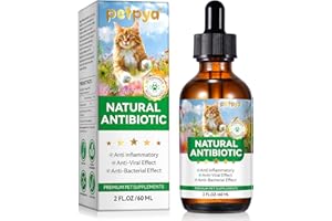 jollifish Antibiotics for Cats, Natural Antibiotic Drops Supports Immune & Allergy & Itch Relief, Vitamins Herbal Supplement, Pet Supplies Cats UTI Antibiotics, Chicken Flavor - 2 fl oz / 60ml