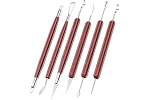 UUSYCUN Clay Tools Sculpting, Double-Sided Polymer Carving Tools Kit, Wood Ceramic Tool Set for Pottery, Air Dry Clay, Polymer Clay, Sculpting, Modeling, Pumpkin Carving and Supplies