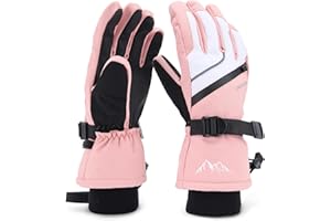 Caracaleap Ski Gloves for Men Women - Winter Snow Windproof Waterproof Skiing Snowboarding for Cold Weather Warm