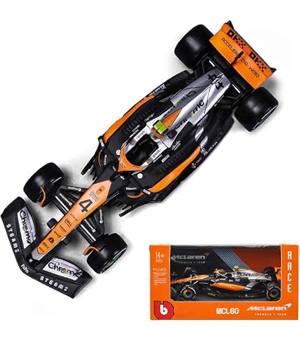 Amazon.com: Xiangtat 1/43 P2 British GP F1 MCL60 2023 4# Lando
