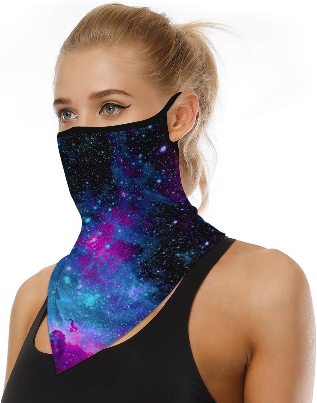 LOLONG Face Bandana Ear Loops Stylish Men Women Neck Gaiters for Dust Wind Motorcycle