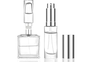 MUB 10ml Perfume Travel Refillable Atomizer Bottle Glass Unique Top-Filling Leak-Proof Spray Bottle Atomizer Sprayer for Perfume Cologne Mini Travel Size Empty Pocket Portable