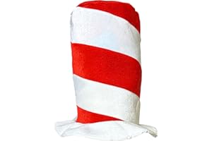 Luvfamday Red White Striped Top Hat Stovepipe Hat Cosplay Costume Headwear Funny Party Favors Women Men