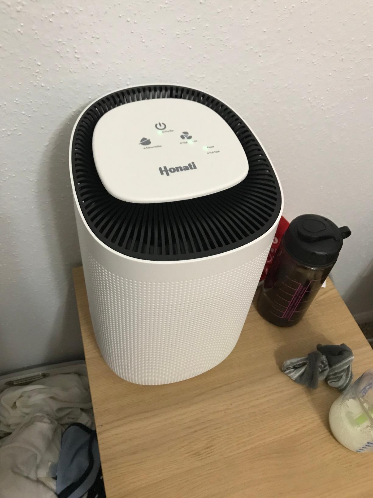 Honati Small Dehumidifier with Air Purifier,Ultraquiet Mini Portable