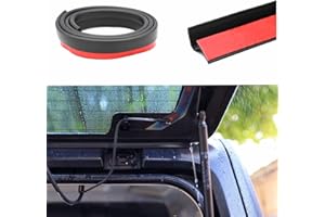 JVMA Rear Window Rain Deflector Tailgate Glass Rain Gutter for Jeep Wrangler JL JK 2008-2025 and Bronco Accessories (3.9Ft)