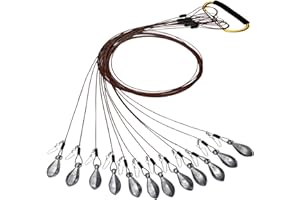 Vecacosic Texas Duck Decoy Rigs Weights Tangle Free Duck Hunting Decoy Rigs with A Large Gold Padded Carabiner, Waterfowl Decoy Rigs Anchors for Duck Hunting 12pack