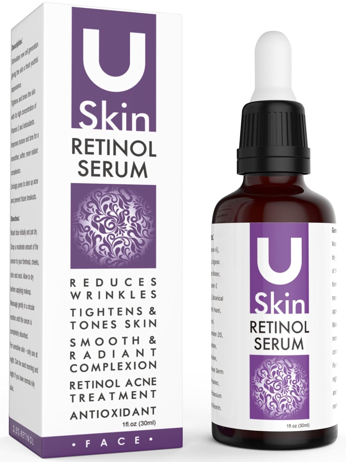 PREMIUM Retinol Face Serum With Hyaluronic Acid and Vitamin E, Best