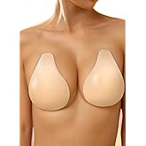 Sunm Boutique Sticky Bra Silicone Adhesive Push Up Bra, Reusable Strapless Invisible Bras for Women Backless Strapless Dress