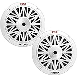 6.5 Inch Dual Marine Speakers - 2 Way Waterproof and Weather Resistant Outdoor Audio Stereo Sound System with 200 Watt Power,