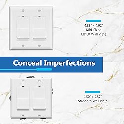 LIDER Matte Finish Double Decorator Switch Cover, 2