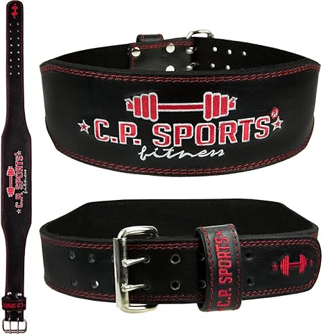 C.P. Sports Profi de Gym – Cinturón Extra Suave Piel con Bordado ...
