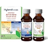 Hyland's Kids Organic All-in-One Grape Cough Syrup Day & Night, Two 4 Ounce Bottles