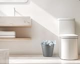 Zuvo 5L Plastic Paper Bin Wave Design Grey Office Desk Bin view 8
