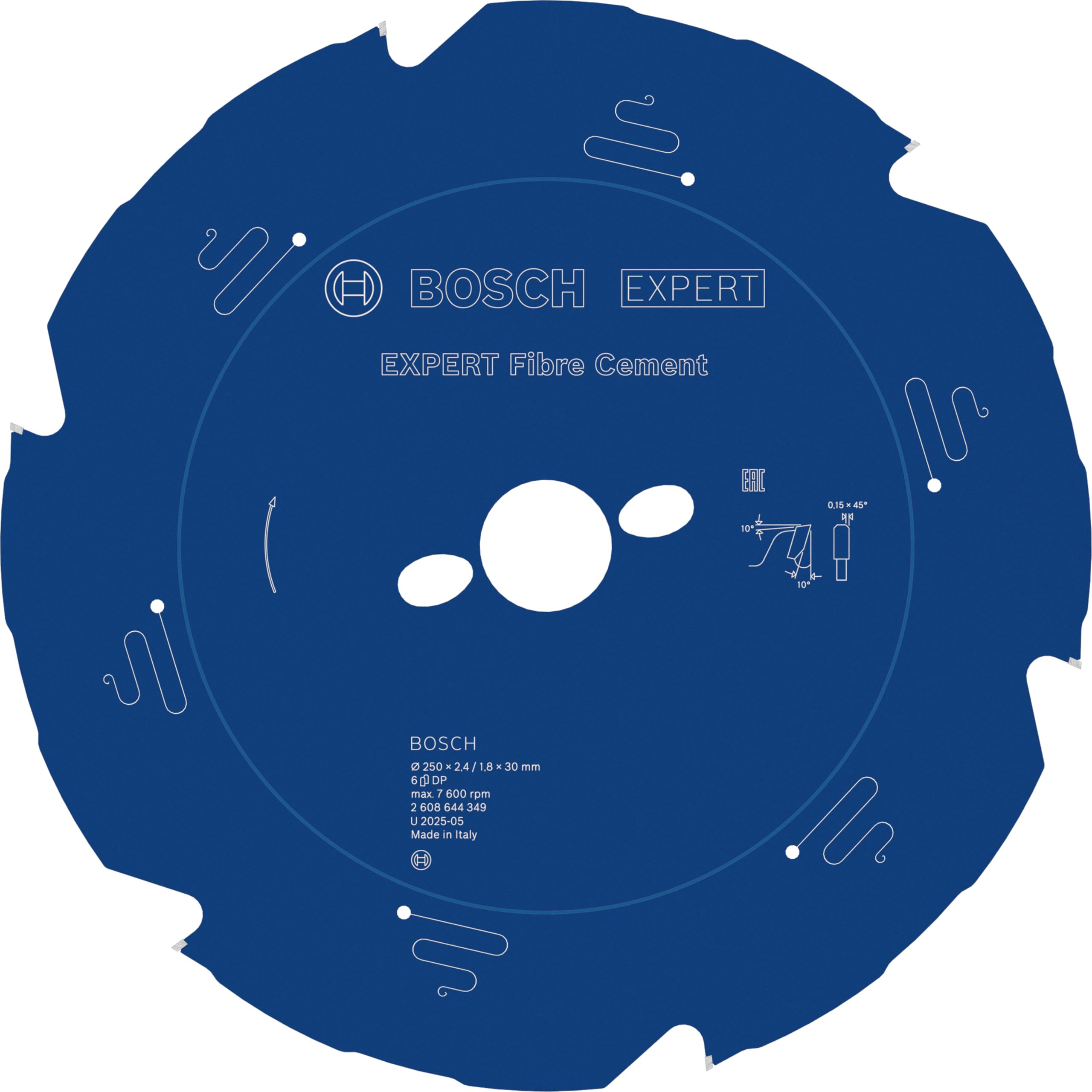 Bosch 1x EXPERT Fibre Cement Corded Circular Saw Blade for Mitre Saw (for Fibre cement boards, Ø mm, Professional Accessory Mitre Corded Circular Saw)