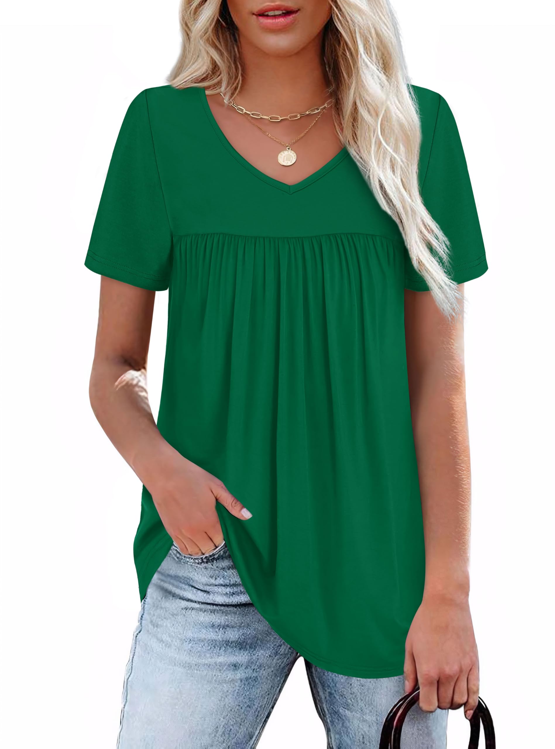 WEESO Womens Summer Tops 2025 Short Sleeve T Shirts