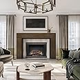 Modern Ember Sabine Wood Fireplace Mantel Surround Kit, Mocha 48" x 42" Opening | 72" x 54" Overall | Minimal Modern Aesthetic; Includes Wooden Mantel Surround & Shelf
