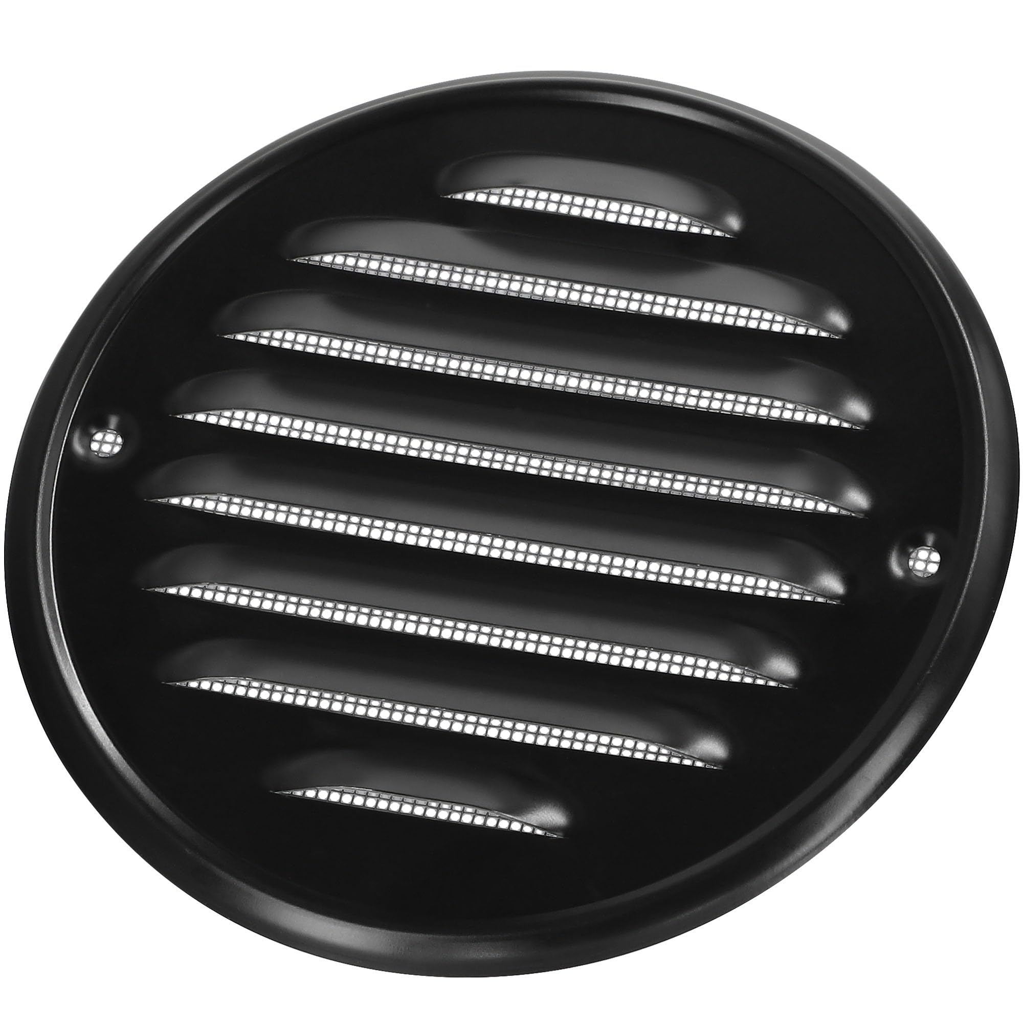 KOTARBAU® Ventilation Grille 130 mm Zinc Sheet Round Exhaust Grille Black Screwing Insect Protection Grille Ventilation Grille Louvre Grille