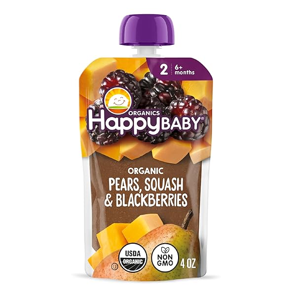 HAPPY BABY ORGANICS STAGE 2 BABY FOOD POUCHES,...