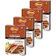 Shan Seekh Kabab Recipe and Seasoning Mix 1.76 oz (50g) - Spice Powder for Exclusive Traditional BBQ Blends - Suitable for Vegetarians - Airtight Bag in a Box (Pack of 4)