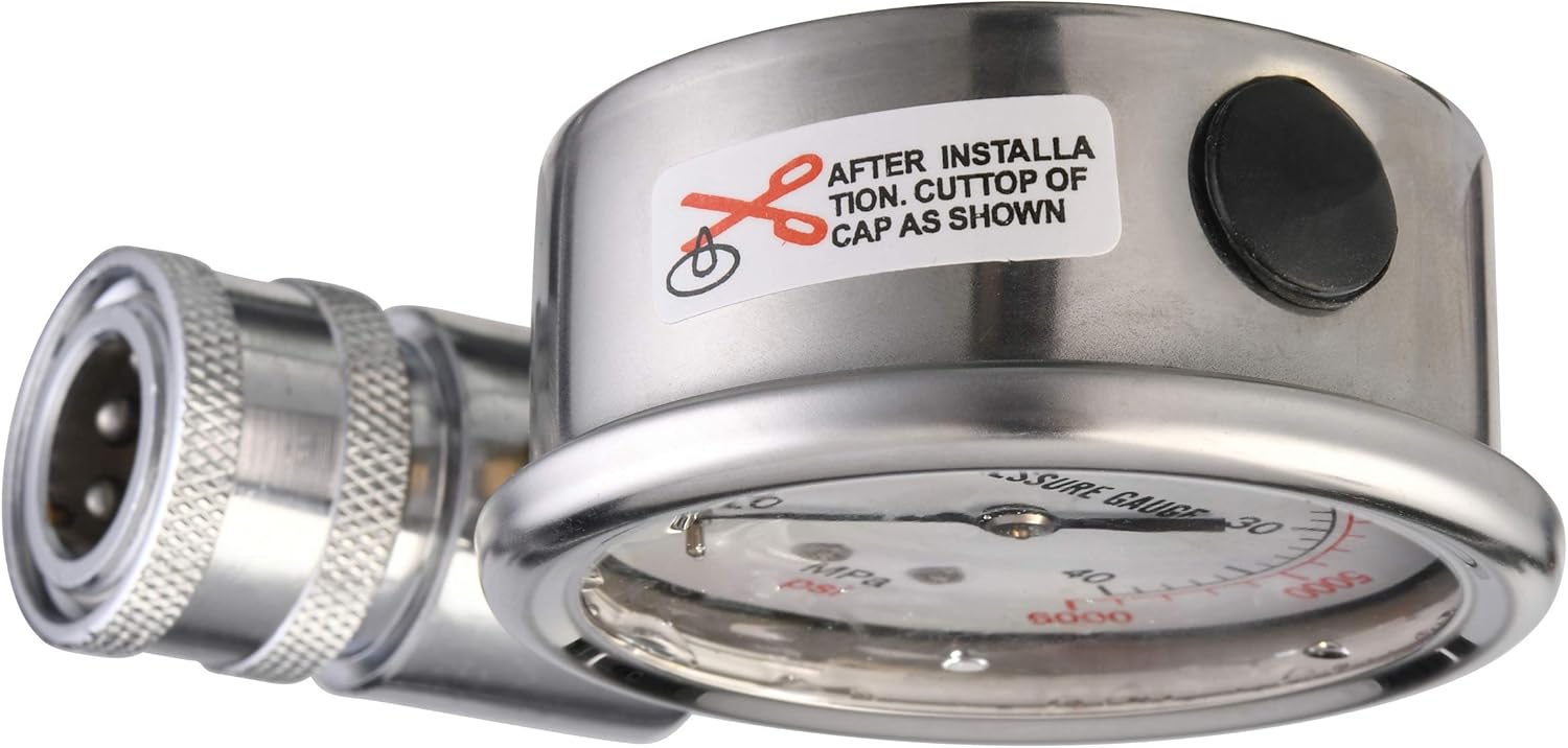 M MINGLE Pressure Washer Gauge Kit, 3/8 Inch Quick Connect, 6000 PSI