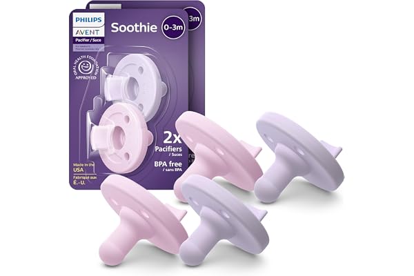 Philips Avent Soothie 0-3m, fresh lilac/pastel pink, 4 pack, SCF190/70