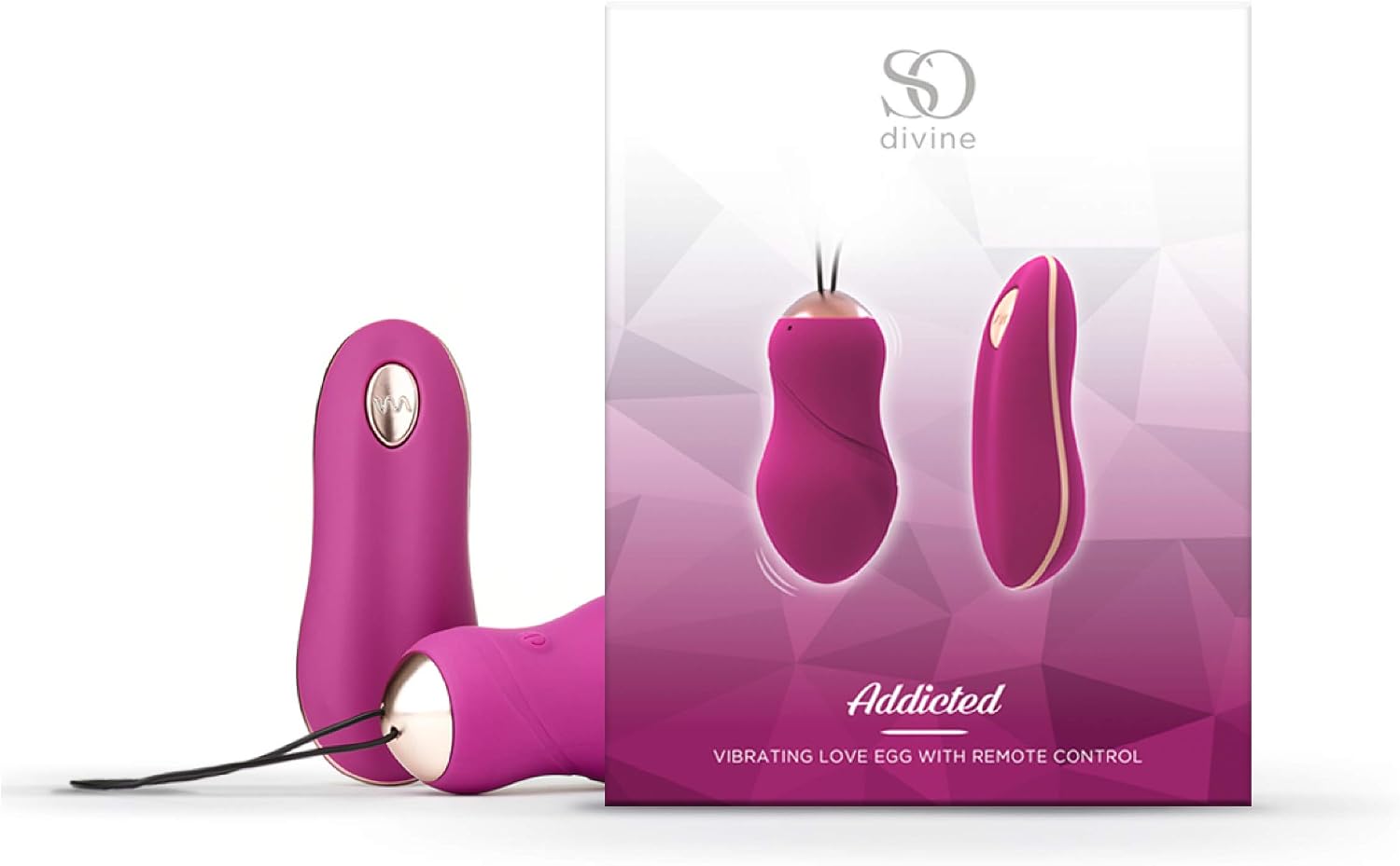So Divine Addicted Rechargeable Vibrating Love Egg Vibrator with Remote Control for Women and Couples